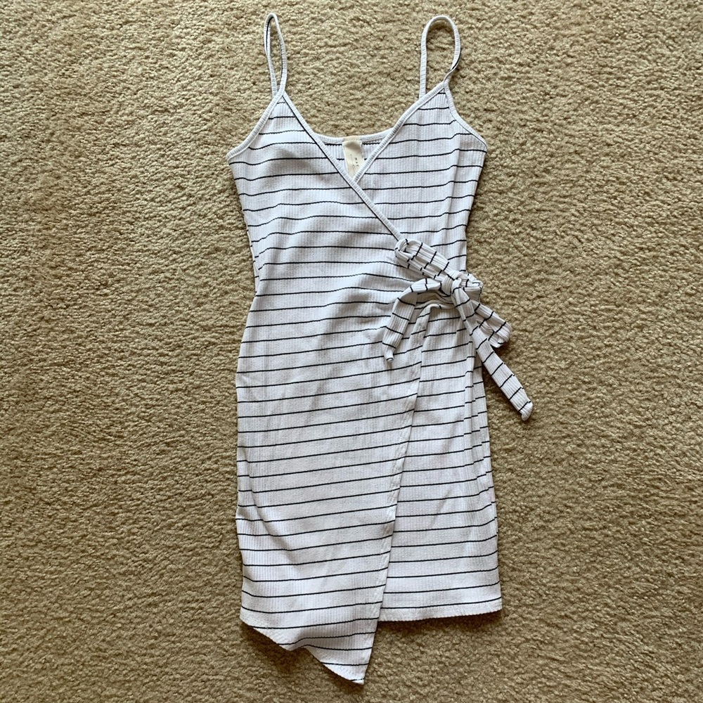White dress with stripes